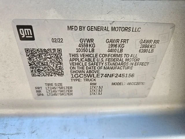 Used 2022 SILVER ICE METALLIC Chevrolet Work Truck image 29