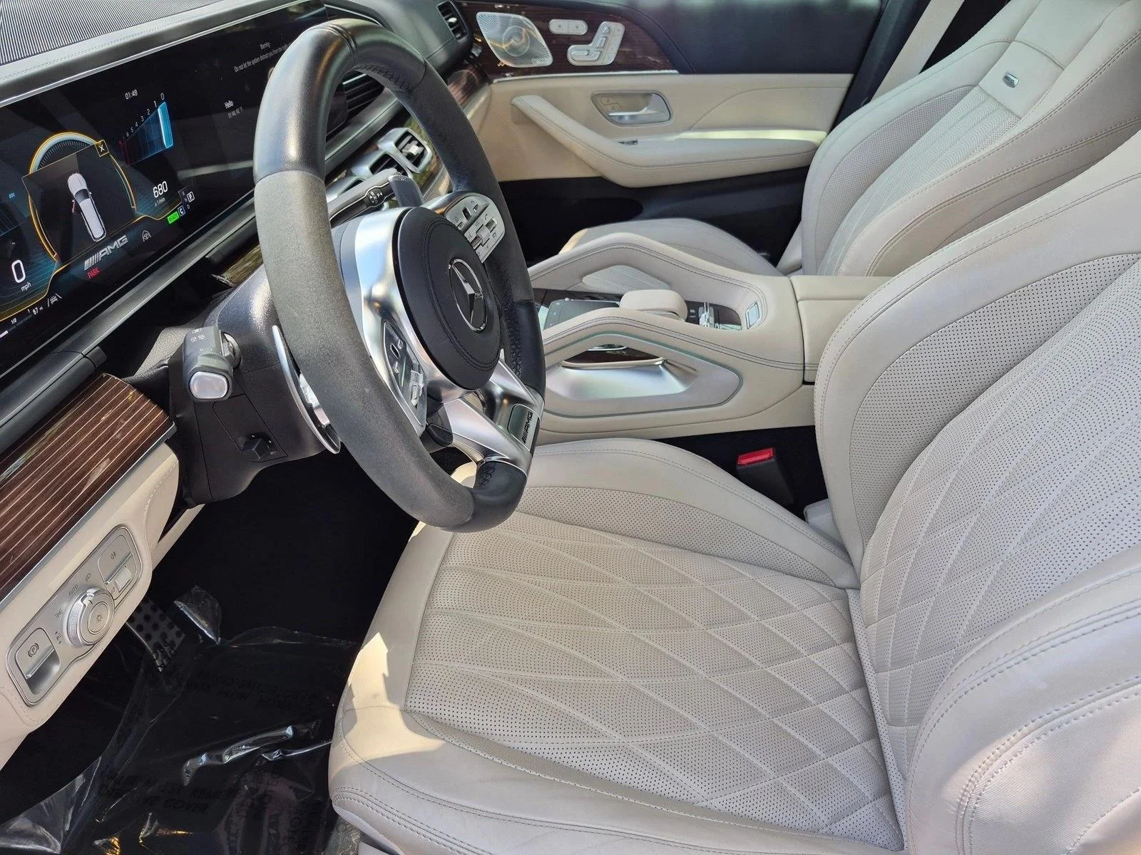 Used 2021 Designo Diamond White Bright Mercedes-Benz AMG® GLS 63 image 16