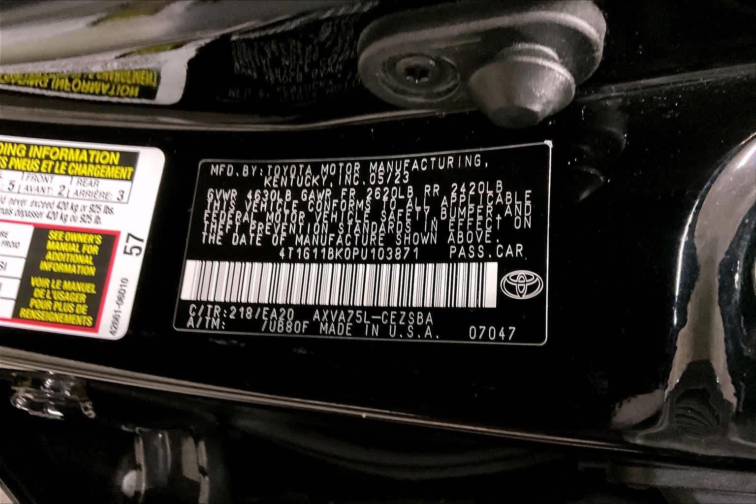 Used 2023 Midnight Black Metallic Toyota SE image 36