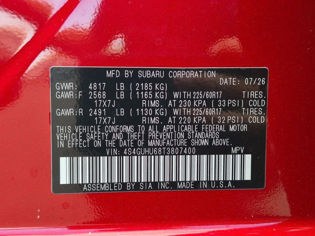 New 2026 LITHIUM RED PEARL Subaru Wilderness image 26