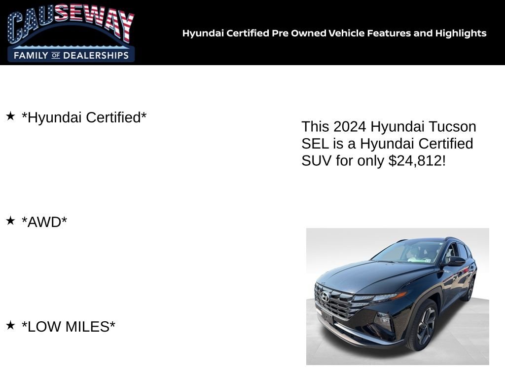 Certified Used 2024 Black Hyundai SEL image 2