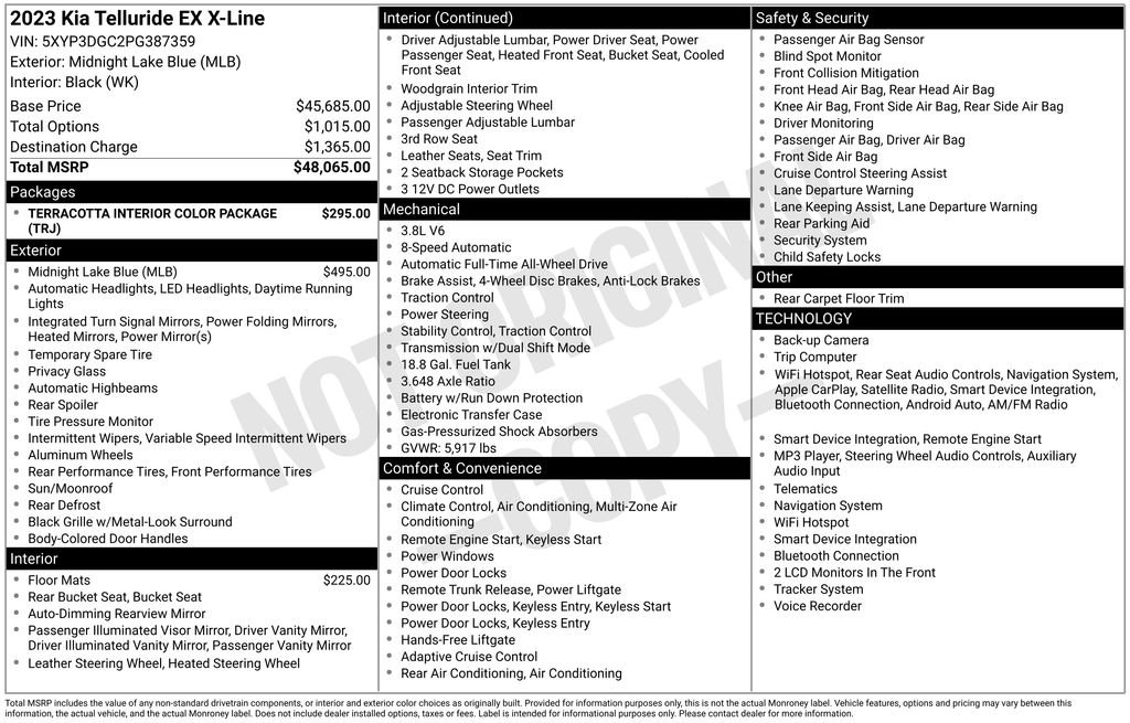 Used 2023 Black Kia EX X-Line image 25