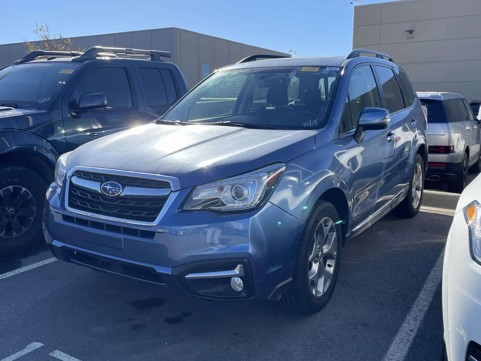 Used 2018 Quartz Blue Pearl Subaru Touring image 2