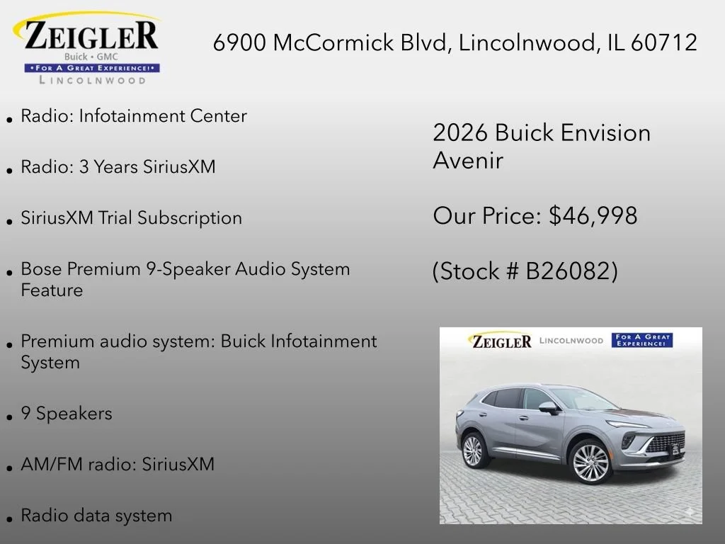 New 2026 Moonstone Gray Metallic Buick Avenir image 6