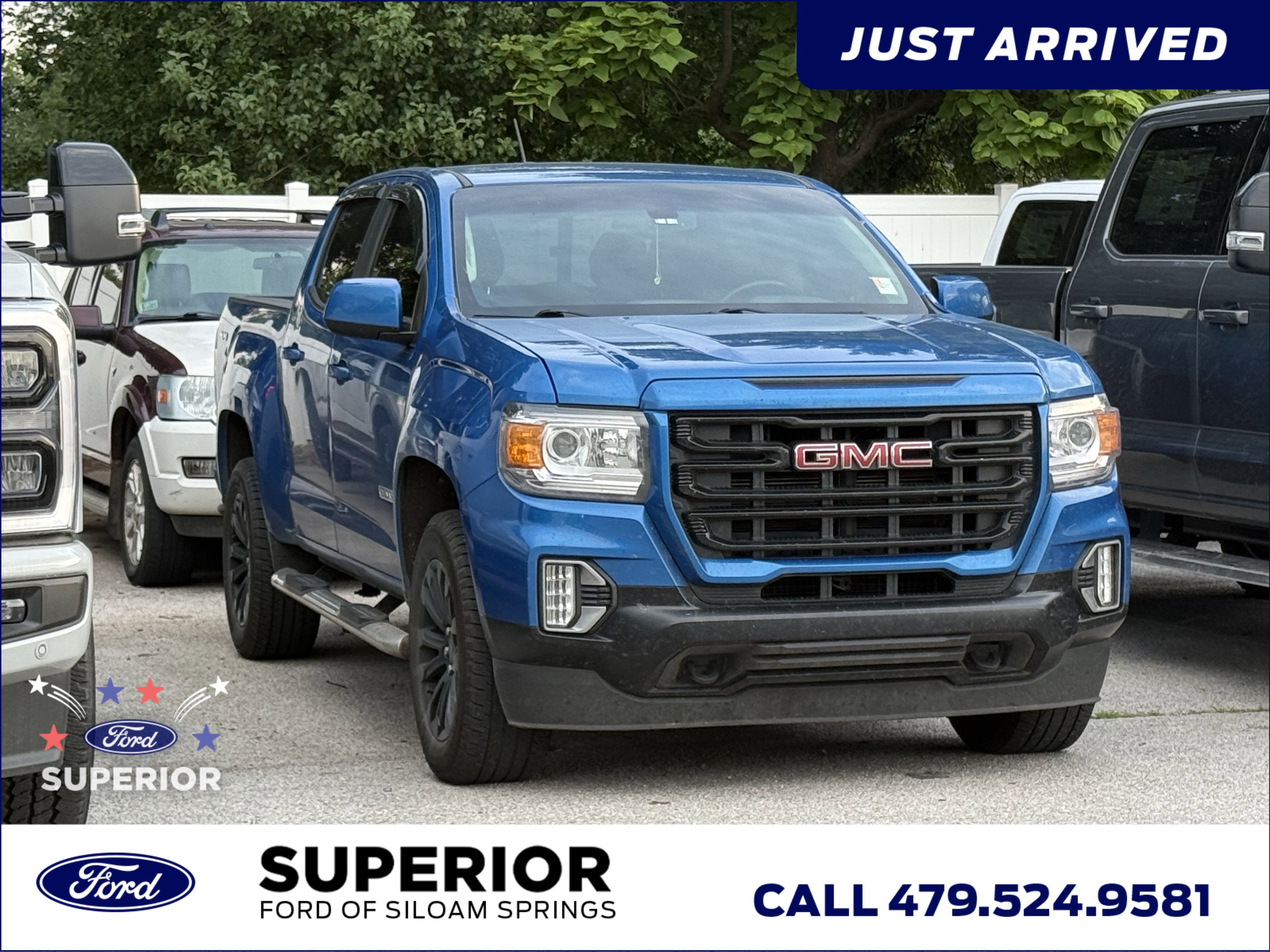 Used 2022 Dynamic Blue Metallic GMC 4WD Elevation image 1