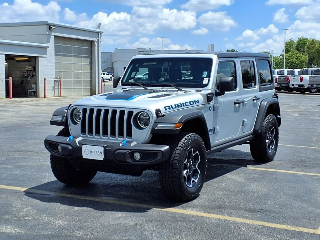 Used 2022 Jeep Wrangler Unlimited Rubicon 4XE with VIN 1C4JJXR67NW199120 for sale in Kansas City