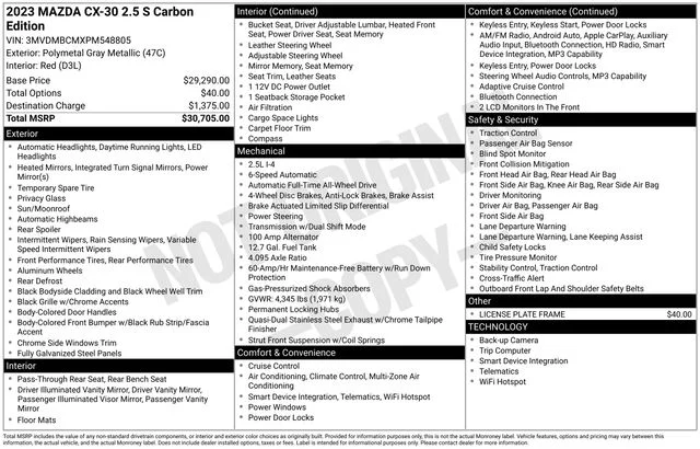 Certified Used 2023 Polymetal Gray Metallic Mazda 2.5 S Carbon Edition image 36