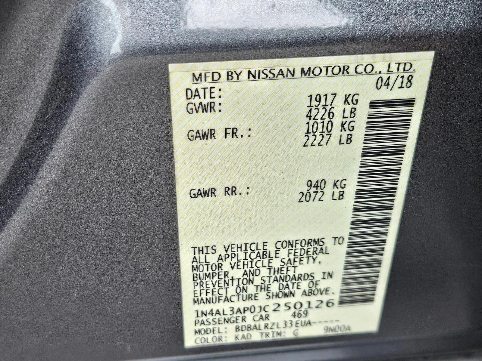 Used 2018 Gun Metallic Nissan 2.5 SL image 15