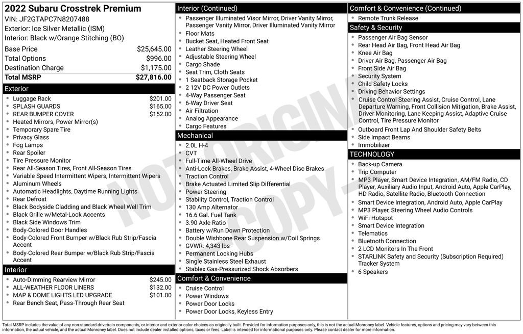 Used 2022 Silver Subaru Premium image 2