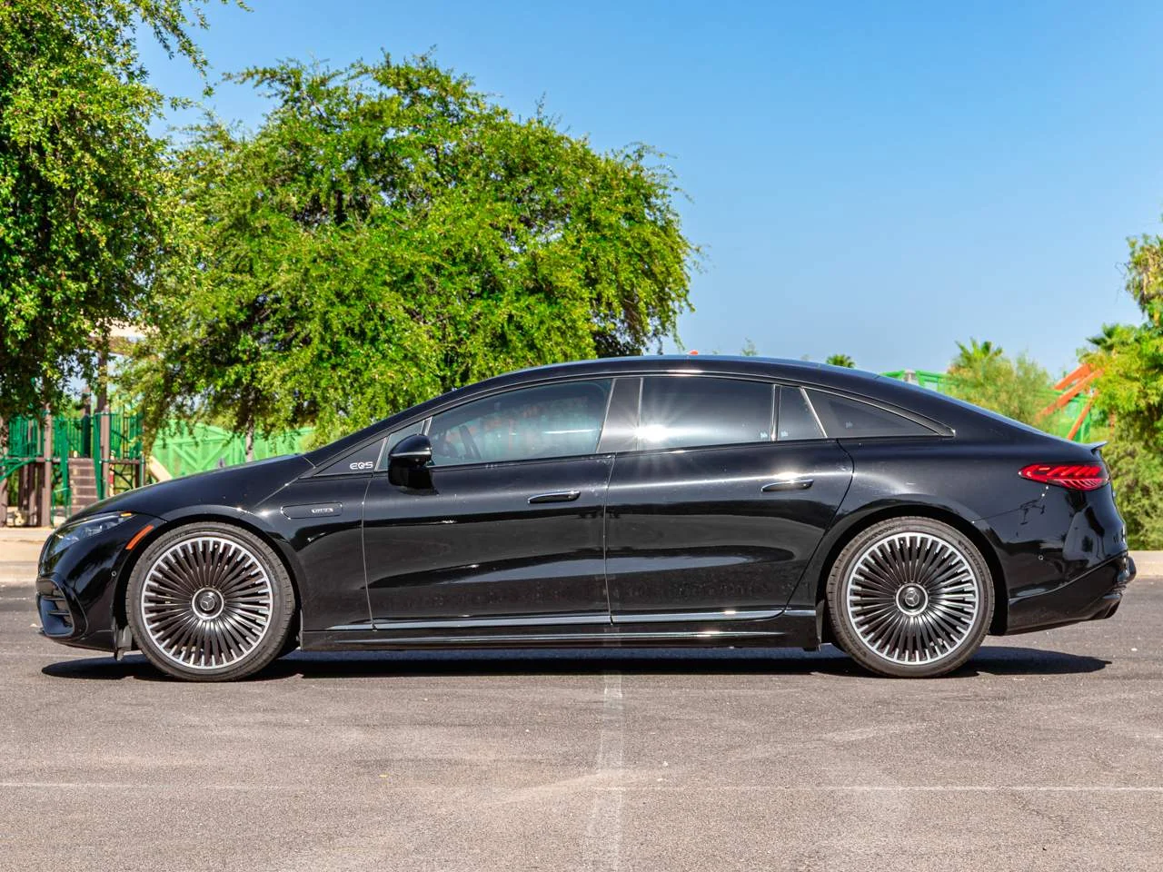 Used 2022 Obsidian Black Metallic Mercedes-Benz AMG® EQS image 4