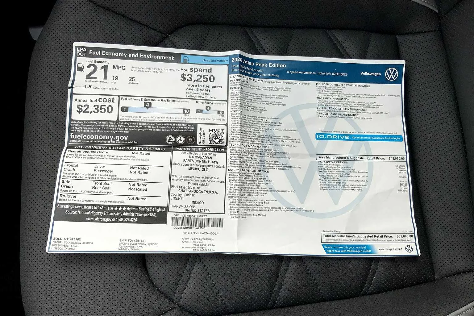 2026 Volkswagen Atlas Atlas Peak Edition - Photo 22