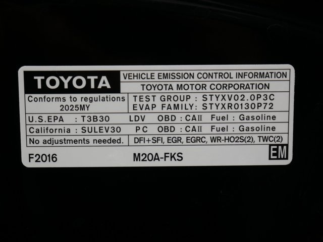 Used 2025 Midnight Black Metallic Toyota LE image 30