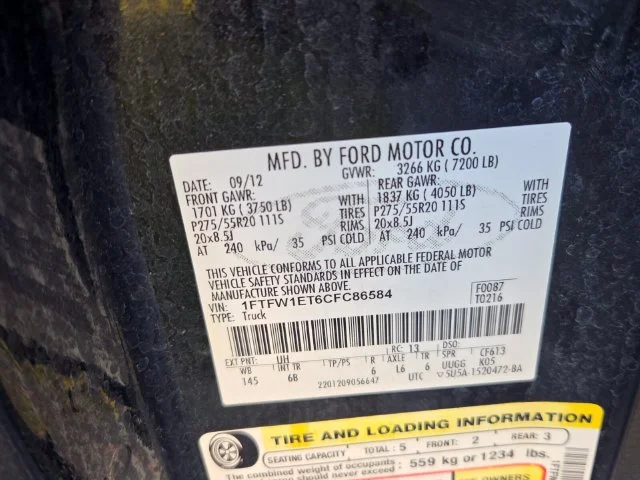 Used 2012 Black Ford FX4 image 6