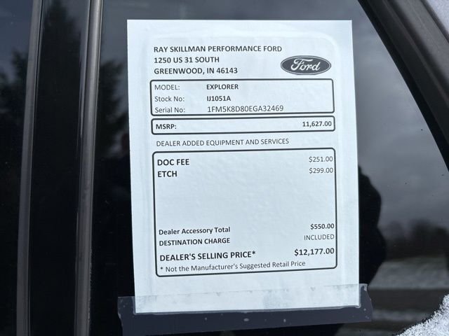 Used 2014 Ford Explorer XLT with VIN 1FM5K8D80EGA32469 for sale in Greenwood, IN