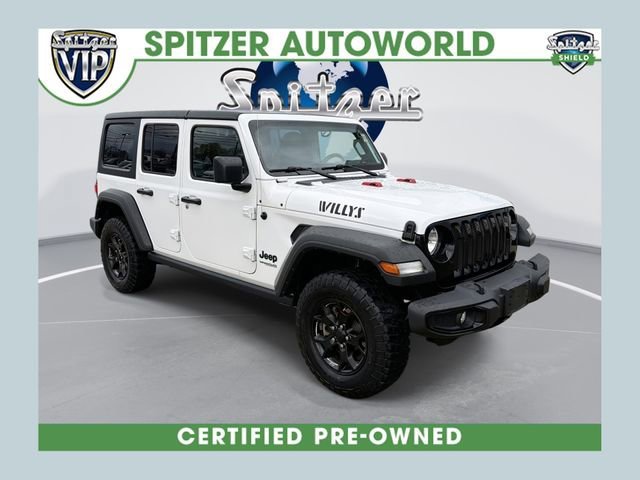 White 2022 Jeep Wrangler Unlimited Willys Sport 4WD SUV / Crossover Four-Wheel Drive 6-Speed Manual