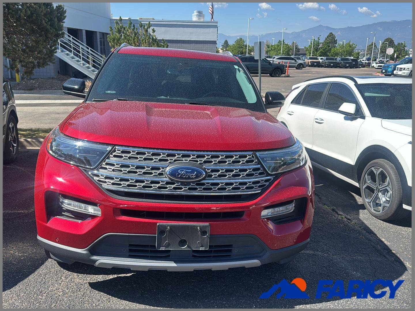 Used 2022 Rapid Red Metallic Tinted Clearcoat Ford Limited image 1