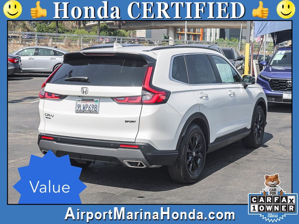 Certified Used 2024 Platinum White Pearl Honda HYBRID 2WD SPORT-L image 11