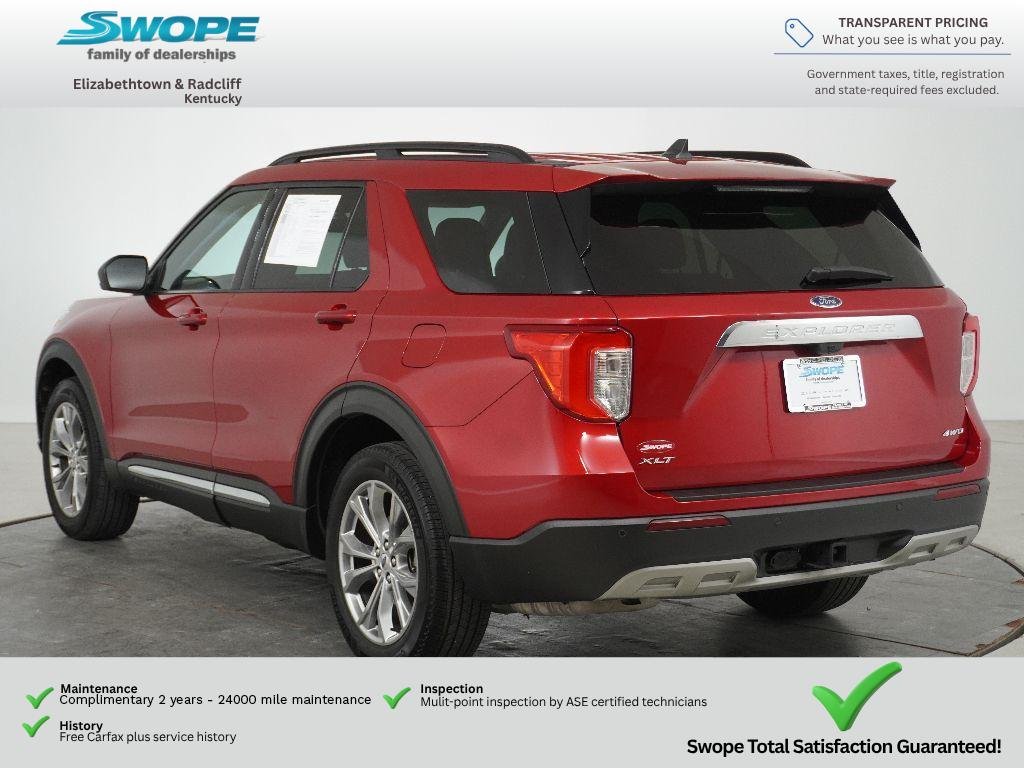 Used 2021 Rapid Red Metallic Tinted Clearcoat Ford XLT image 5