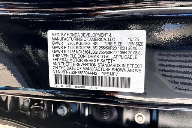 New 2025 Honda Pilot Touring+ 4D Sport Utility