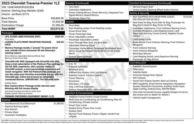 Used 2023 STERLING GRAY METALLIC Chevrolet Premier image 5