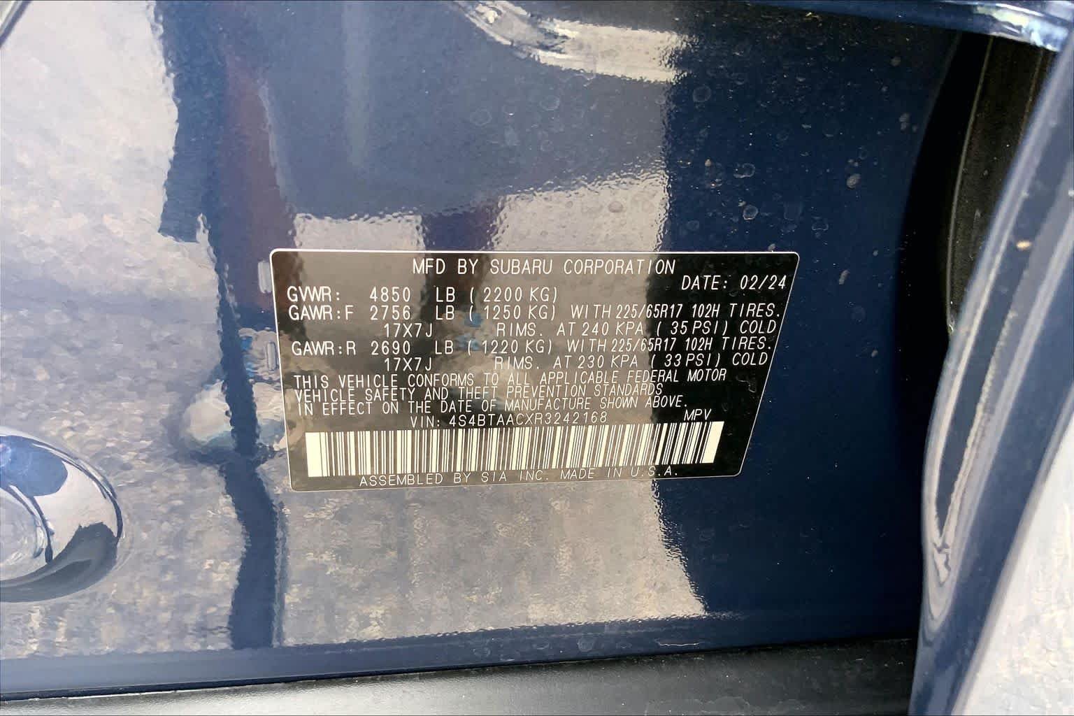 Used 2024 Cosmic Blue Pearl Subaru  image 30