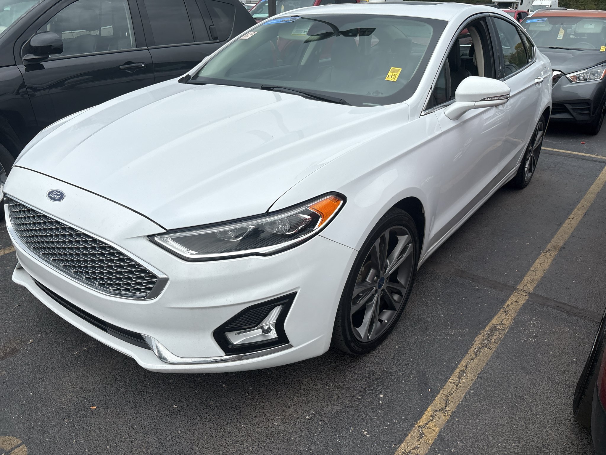 Used 2020 Oxford White Ford Titanium image 2