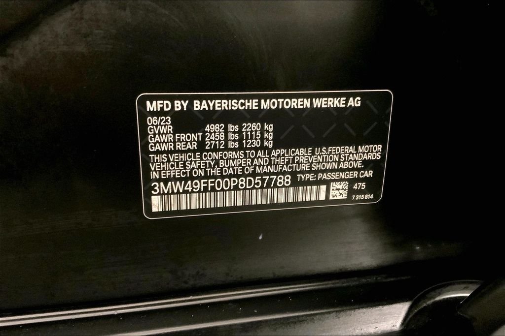 Used 2023 Black Sapphire Metallic BMW  image 32