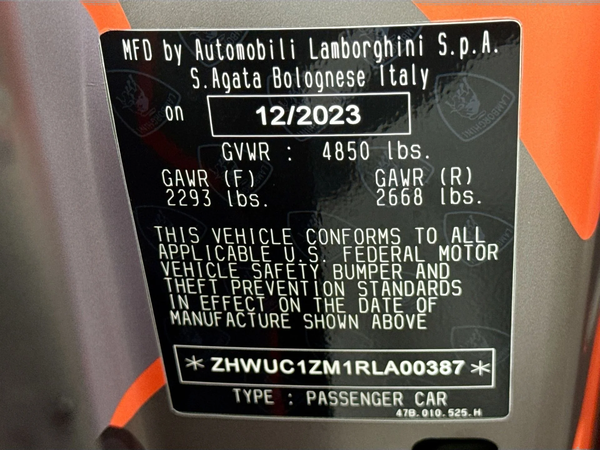 Used 2024 Verde Turbine Matt Lamborghini Base image 27