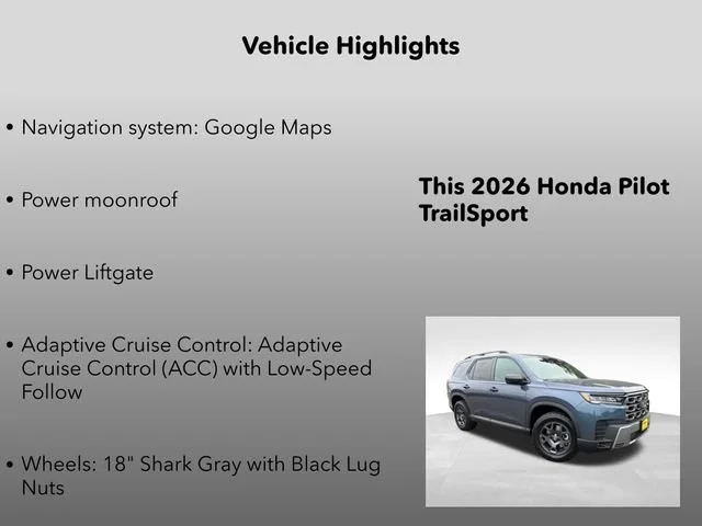 New 2026 Blue Pearl Honda TrailSport image 5