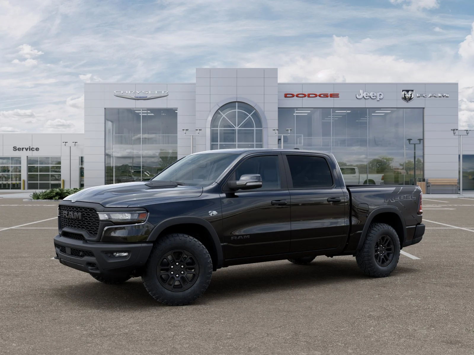 New 2026 Diamond Black Crystal Pearl-Coat Exterior Paint RAM Rebel image 30