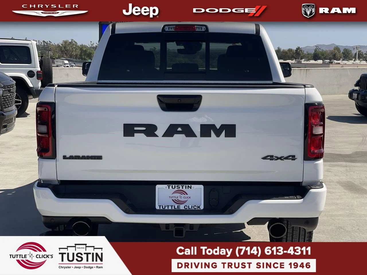 New 2026 Bright White Clear-Coat Exterior Paint RAM Laramie image 11