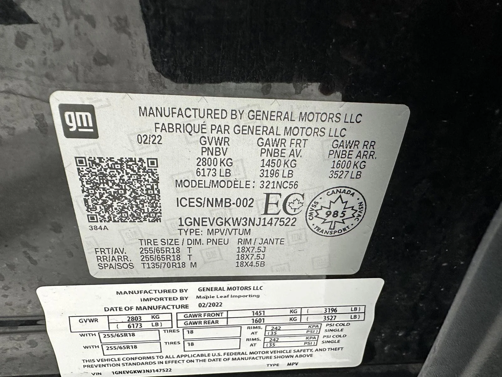 Used 2022 Mosaic Black Metallic Chevrolet LT Cloth image 30