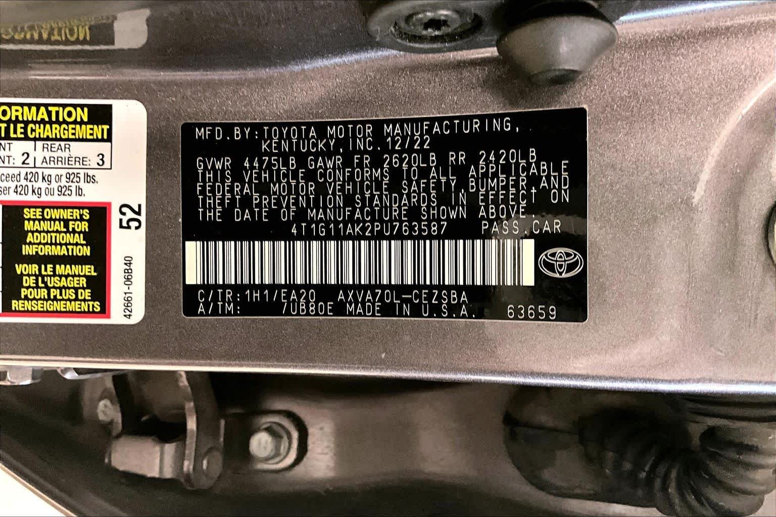 Used 2023 Predawn Gray Mica Toyota SE image 31