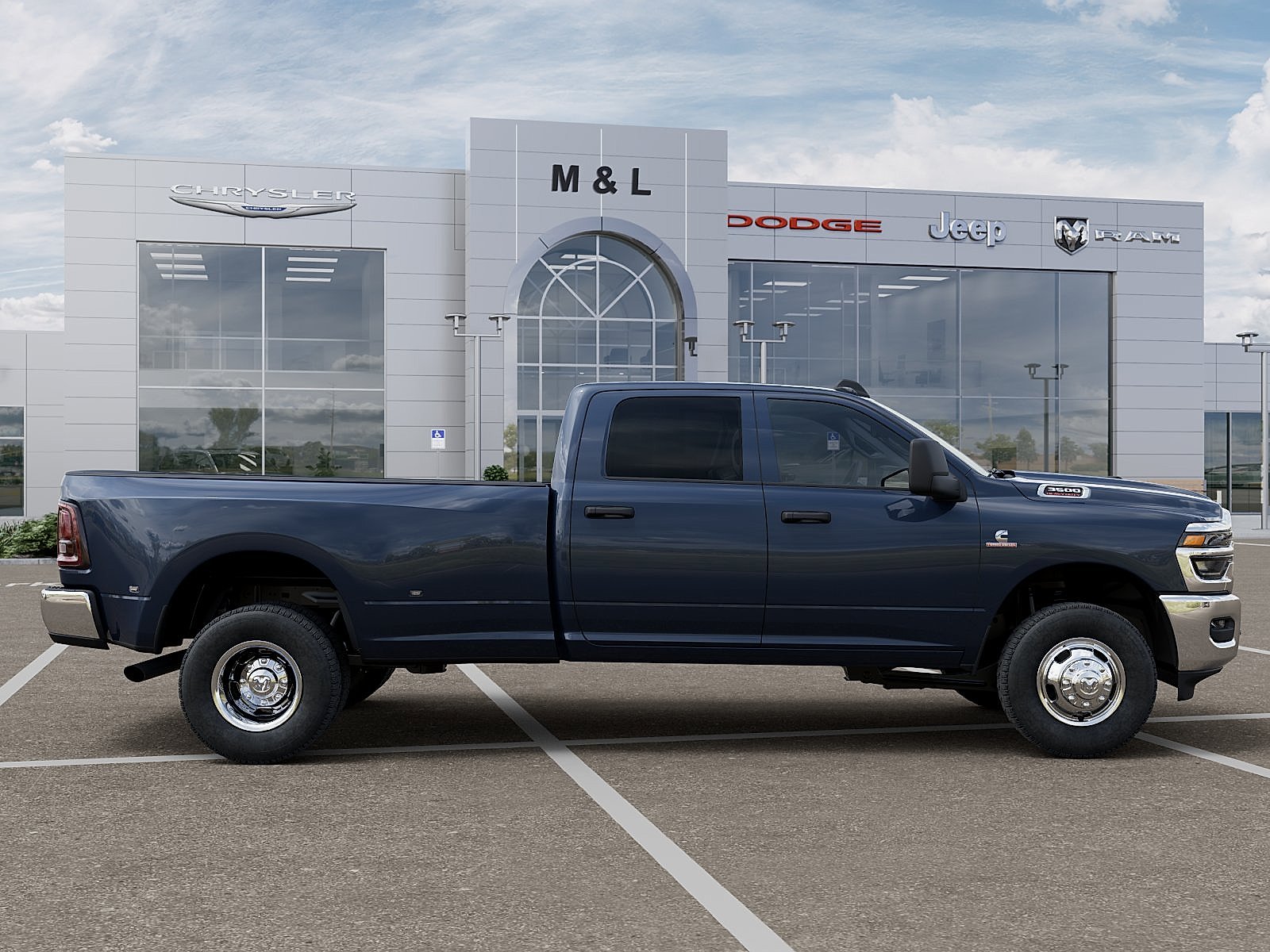 New 2026 Forged Blue Metallic Exterior Paint RAM Tradesman Crew Cab 4x4 8