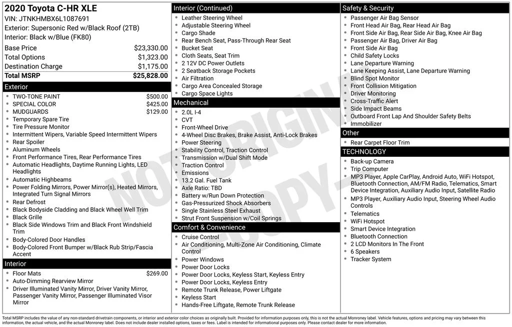Used 2020 Red Toyota XLE image 2