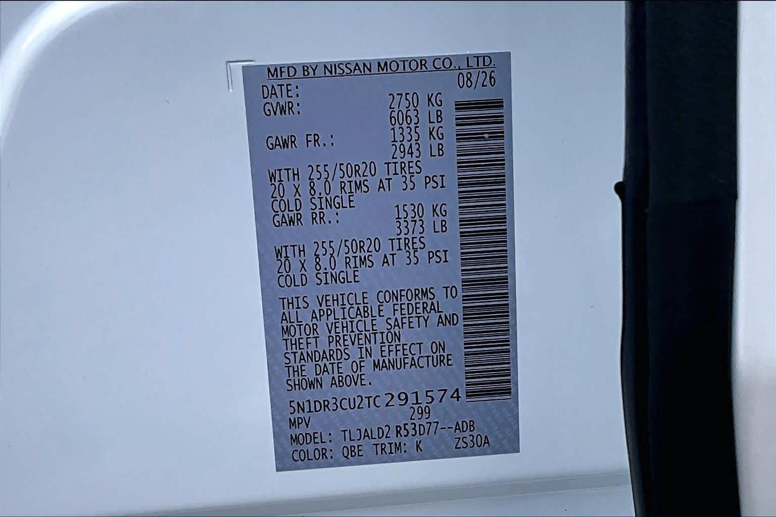 New 2026 Everest White Pearl TriCoat Nissan SL image 18