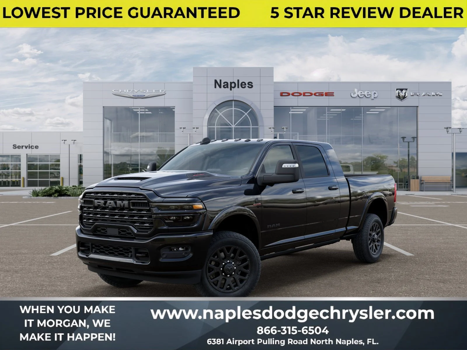 New 2027 Diamond Black Crystal Pearl-Coat Exterior Paint RAM Limited image 1