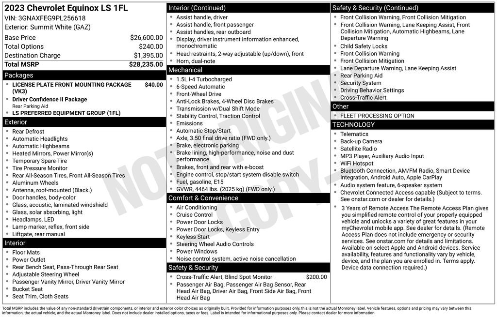 Used 2023 White Chevrolet LS image 22