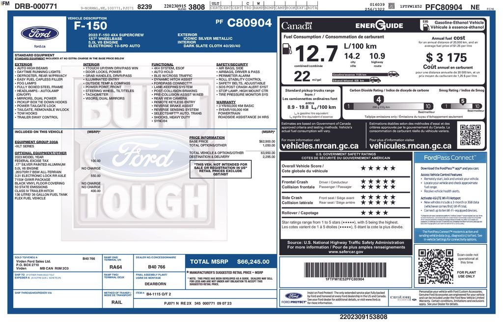 Used 2023 Ford F-150 XLT with VIN 1FTFW1E52PFC80904 for sale in Elk River, Minnesota