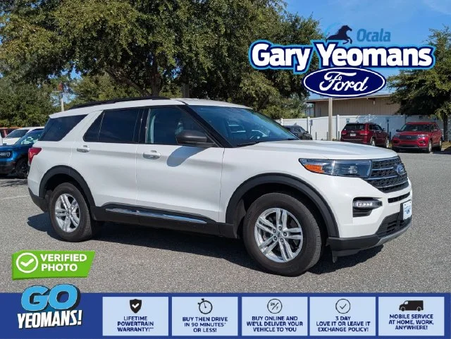 Used 2023 White Metallic Ford XLT image 1