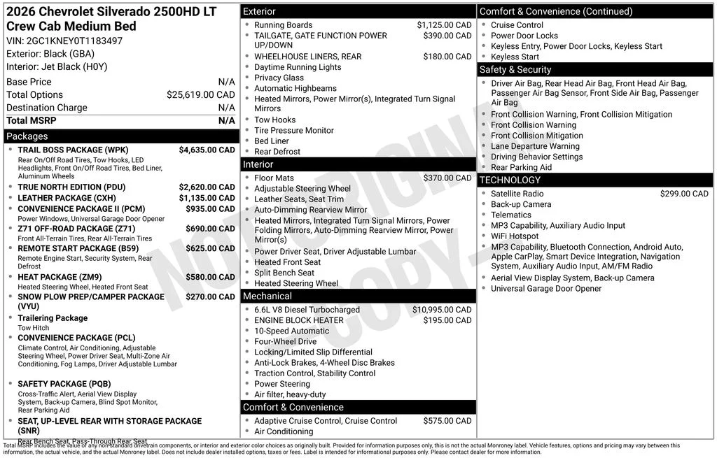 New 2026 Black Chevrolet LT image 44