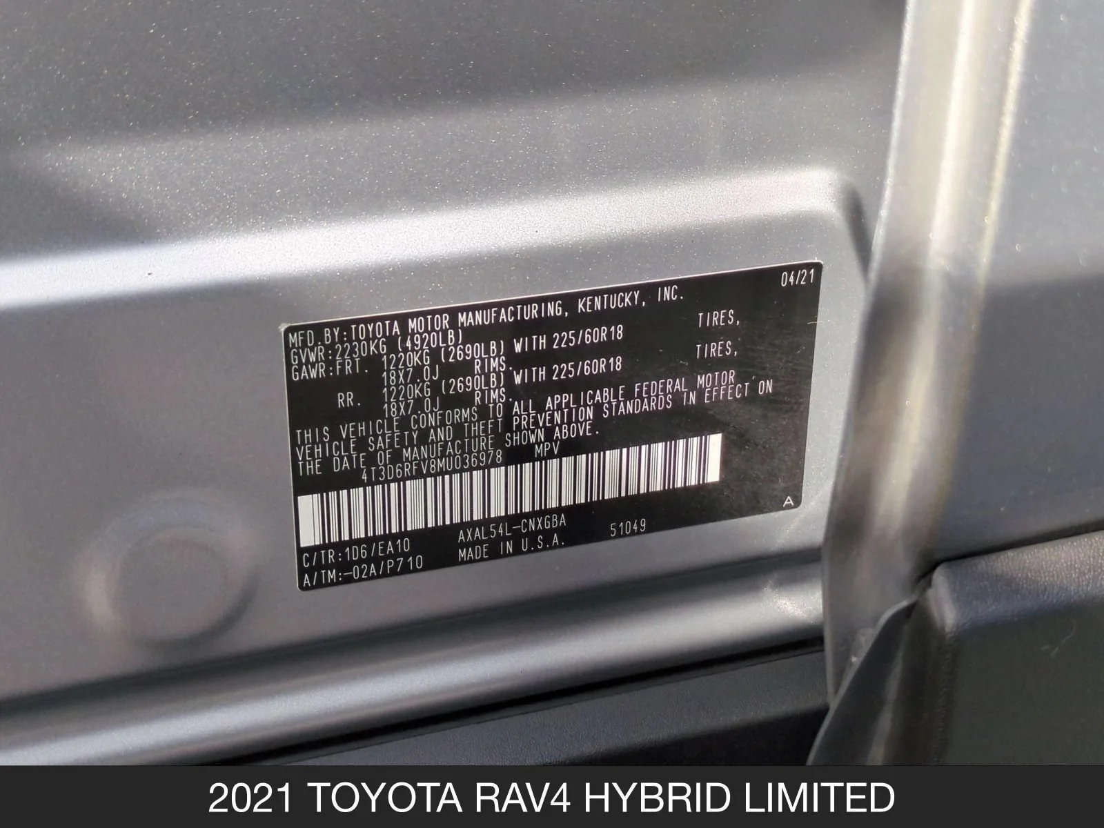 Used 2021 Silver Sky Metallic Toyota Hybrid Limited image 27