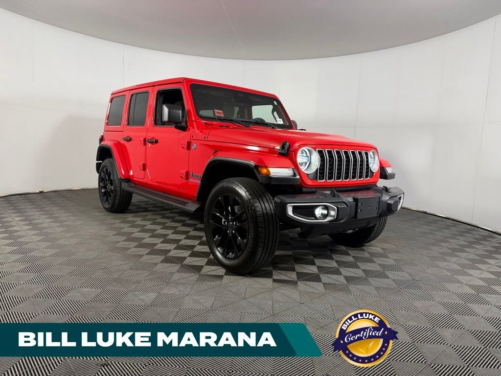 Certified Used 2025 Red Jeep Sahara 4xe image 1