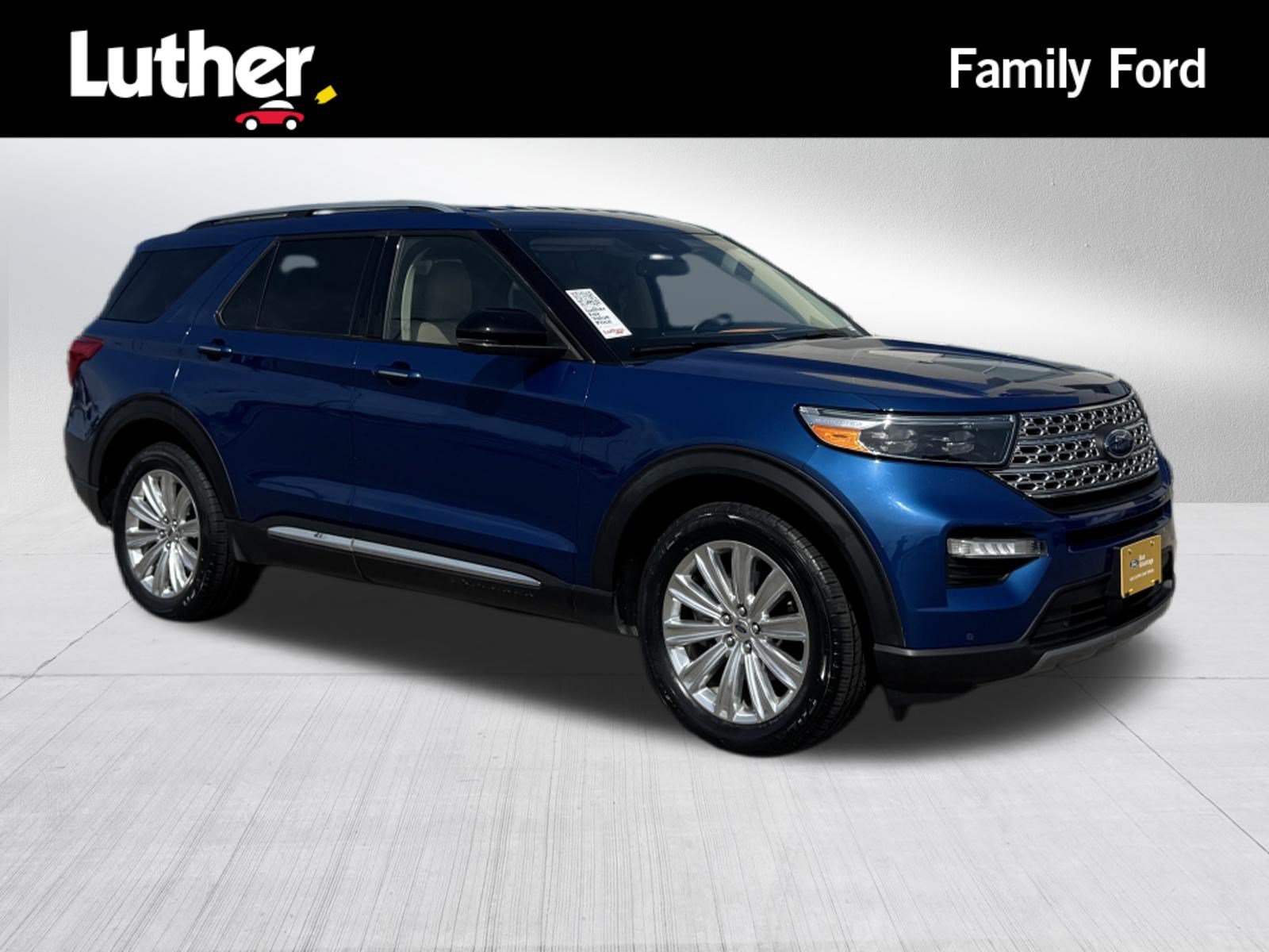 Certified Used 2022 Atlas Blue Metallic Ford Limited image 1