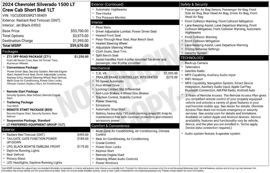 Used 2024 Red Chevrolet LT image 10