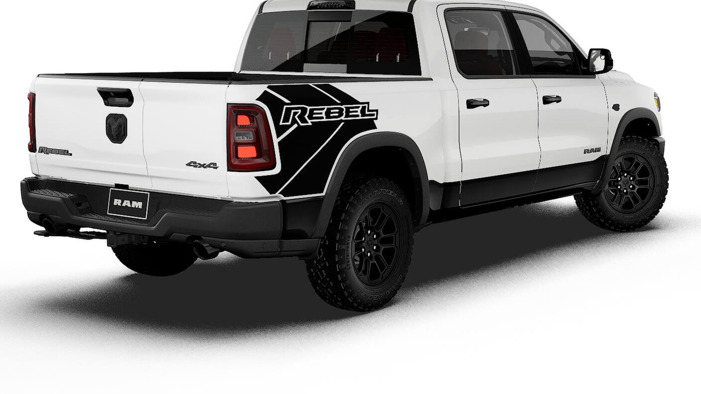 New 2027 Bright White Clear-Coat Exterior Paint RAM REBEL image 14