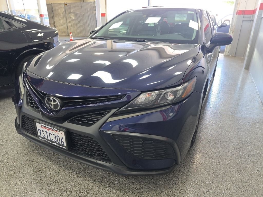 Used 2021 Blue Toyota SE image 2