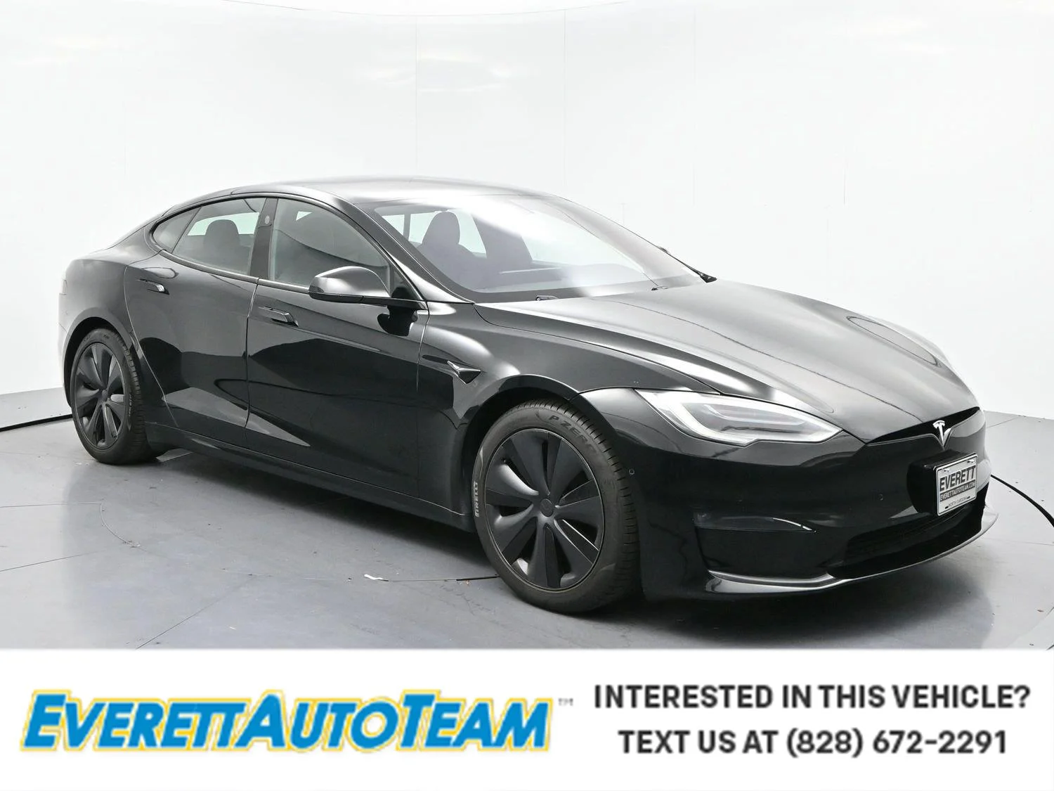 Used 2021 Black Tesla Plaid image 1