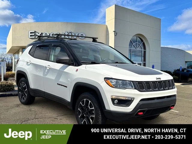 Used 2021 White Jeep Trailhawk image 1
