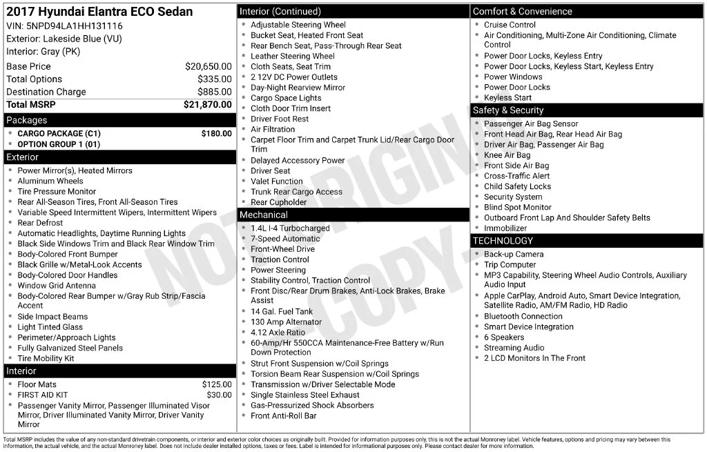 Used 2017 Blue Hyundai Eco image 2